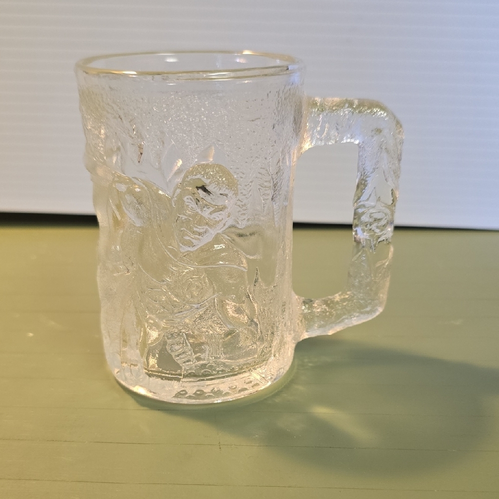 McDonalds 1995 BATMAN FOREVER "Robin" Collectors Clear Glass Mug